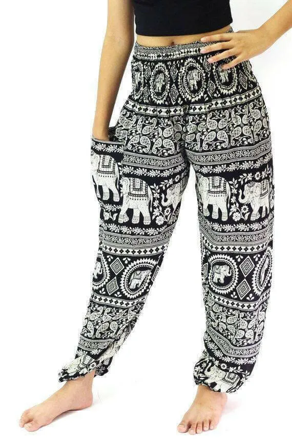 Animal Print High-Waist Rayon Pant