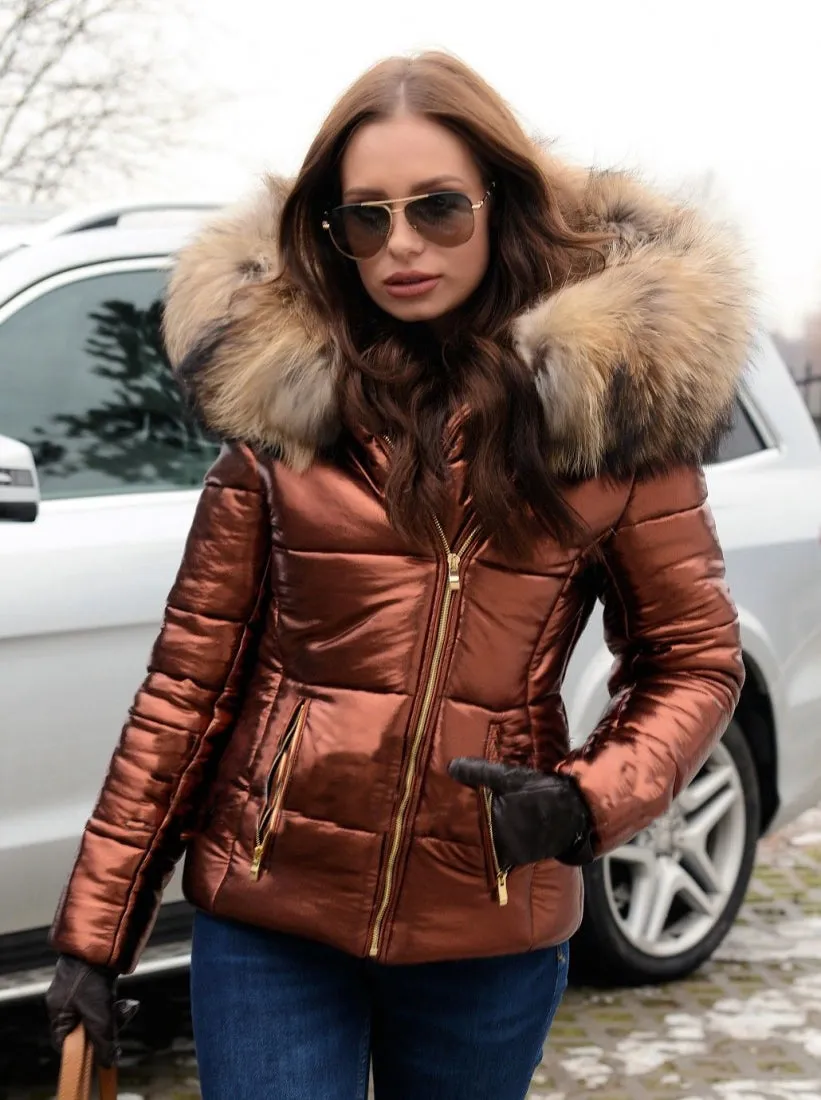 Aofur Womens Plus Size Down Hooded Parka Quilted Jacket Winter Warm Thicken Lined Coat Outwear