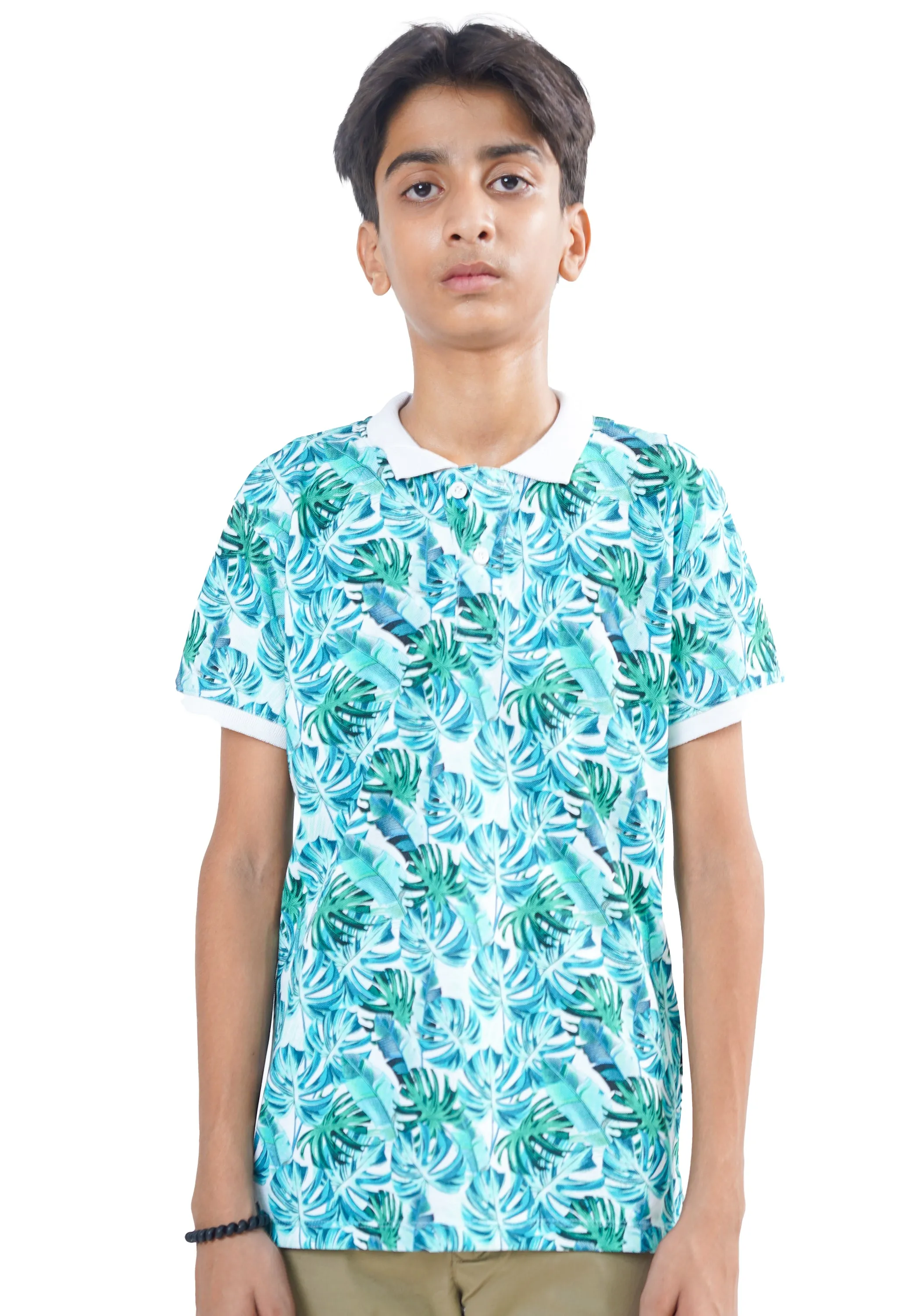 Aqua Printed Boys'  Polo Shirts