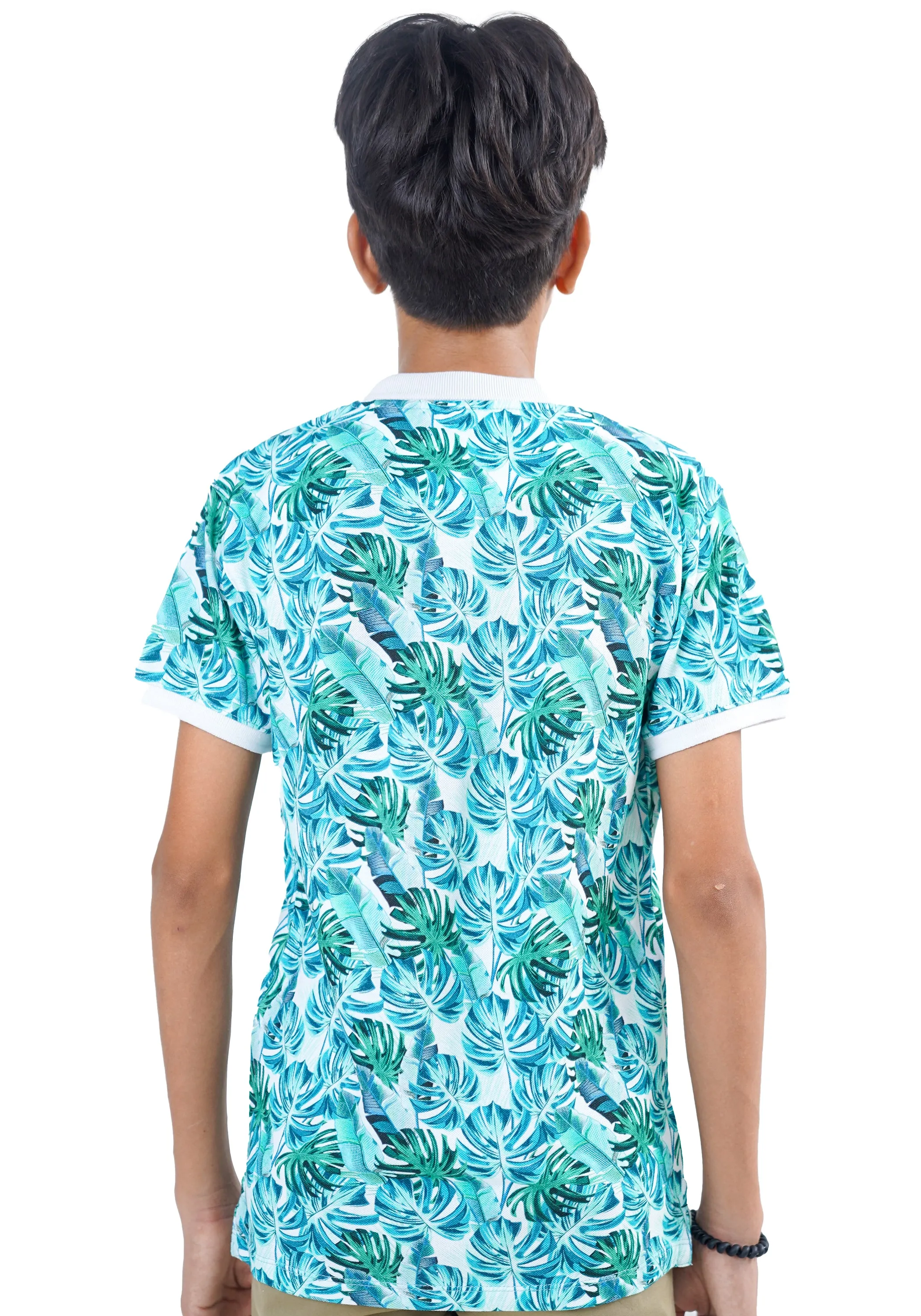 Aqua Printed Boys'  Polo Shirts