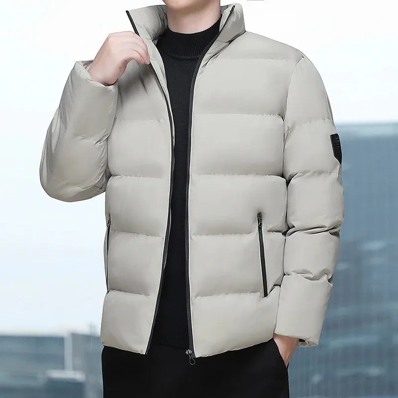 Autumn Thick Hooded Cotton Parkas Coat Male Winter Warm Waterproof Jacket Mens Fashion Casual Slim Jacket Men Parkas