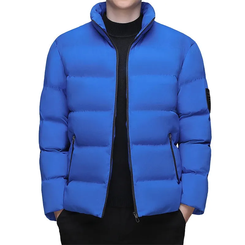 Autumn Thick Hooded Cotton Parkas Coat Male Winter Warm Waterproof Jacket Mens Fashion Casual Slim Jacket Men Parkas