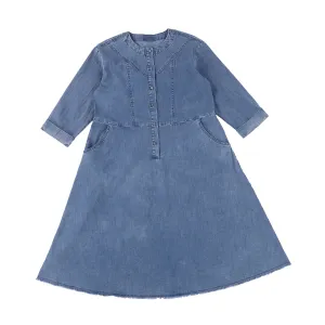 BAMBOO BLUE DENIM WAISTED DRESS [FINAL SALE]