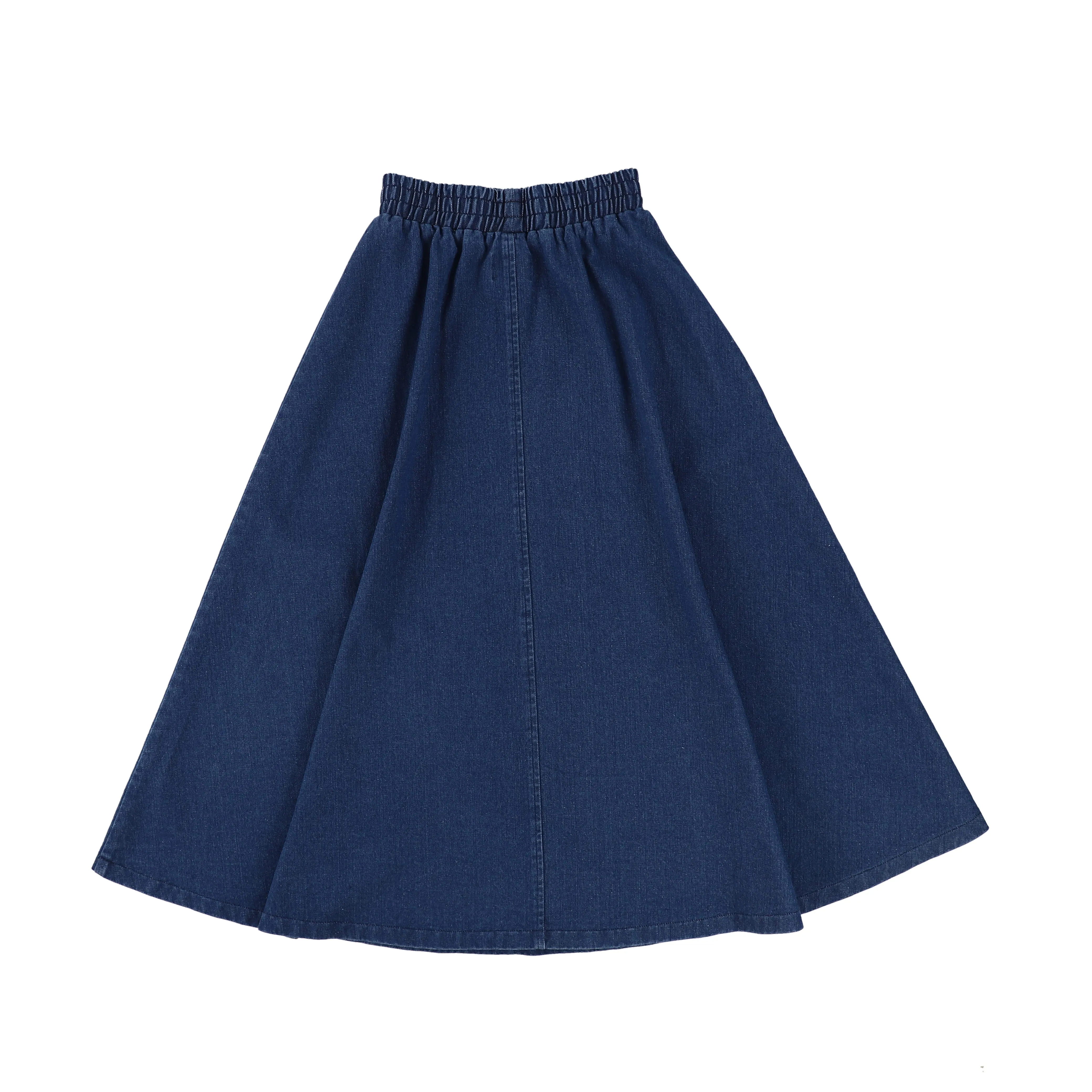 BAMBOO DARK DENIM WAISTED MAXI SKIRT [FINAL SALE]