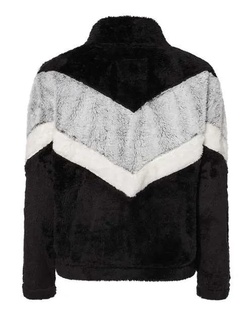 Boxercraft Women's Chevron Fuzzy Fleece Pullover