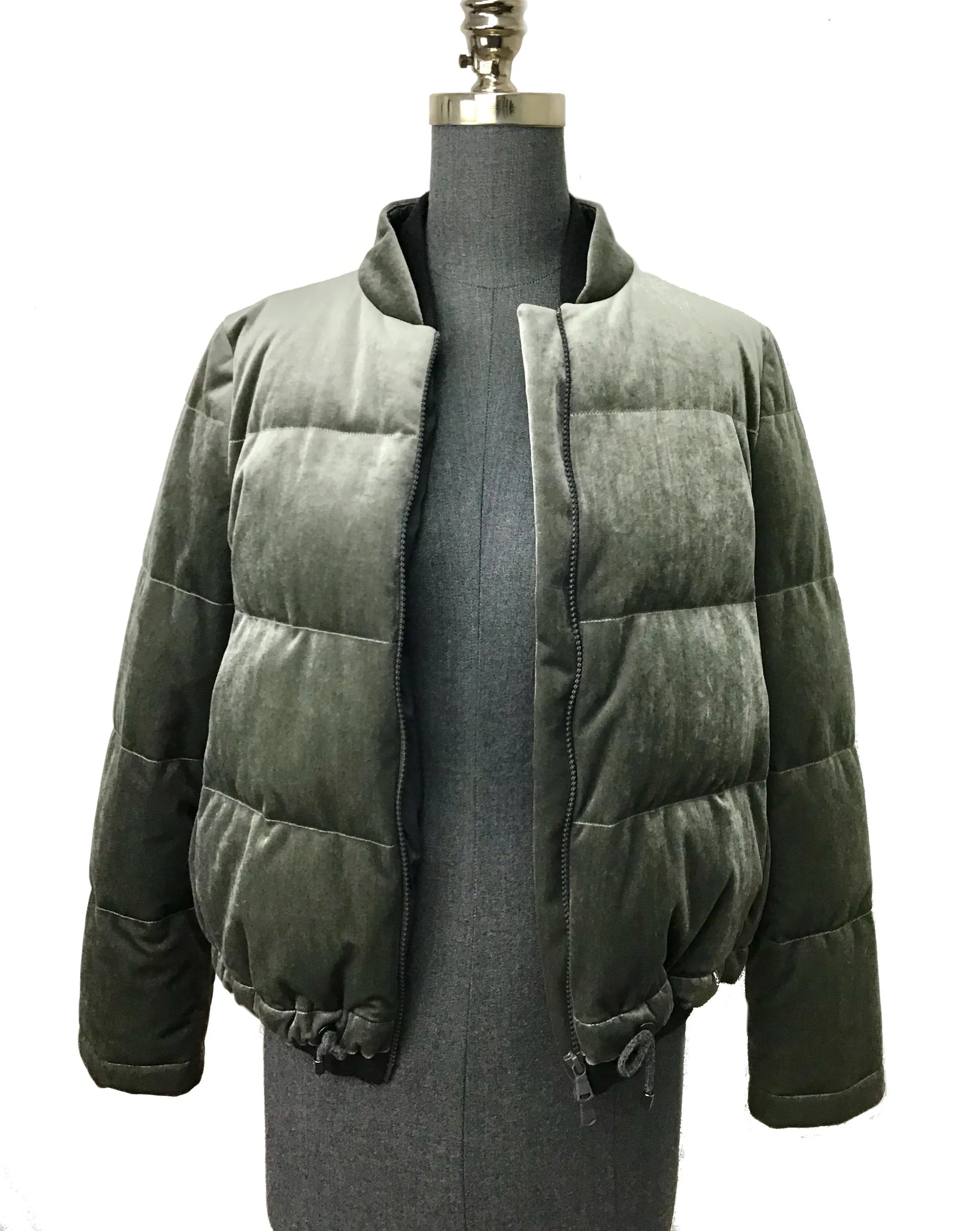 Brunello Cucinelli Quilted Velvet Bomber Jacket Size M