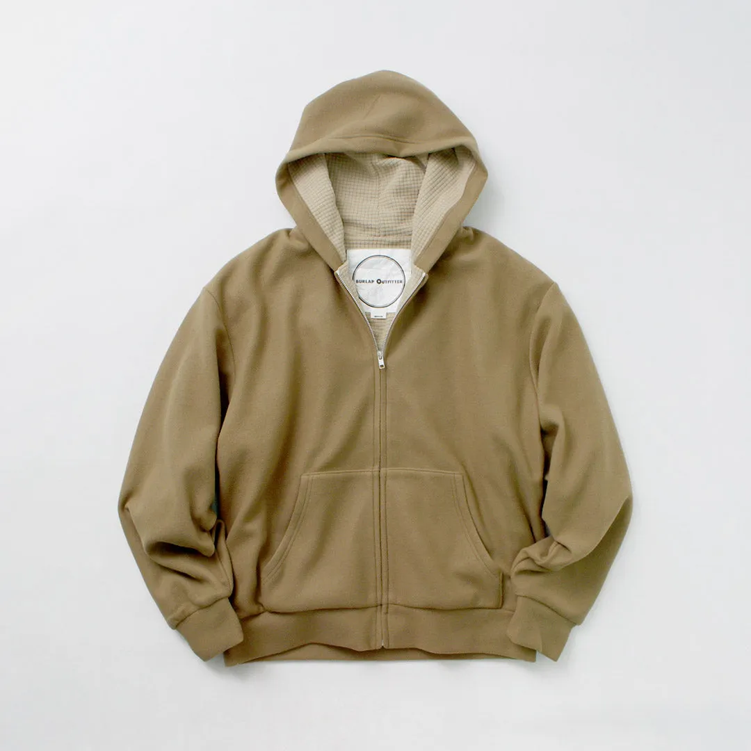 BURLAP OUTFITTER / Grid Fleece Lined Zip Hoodie