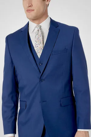 Capitano Solid 2 two-buttons Slim Fit Suit , 2BV-DRESSY SUITS-S00802-MIDNIGHT BLUE