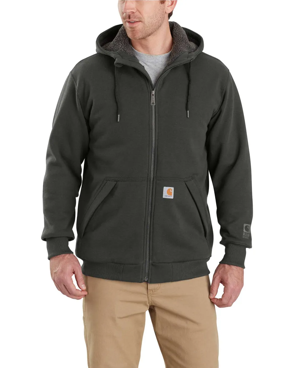 Carhartt Rain Defender Rockland Sherpa-Lined Full-Zip Hooded Sweatshirt - Peat