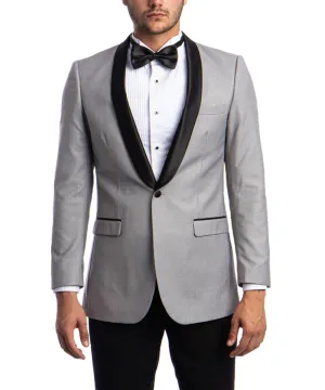 Festive Tuxedo Jacket wit Shawl Lapel