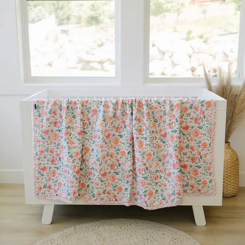 Floret   Trellis Classic Muslin Super Snuggle Blanket