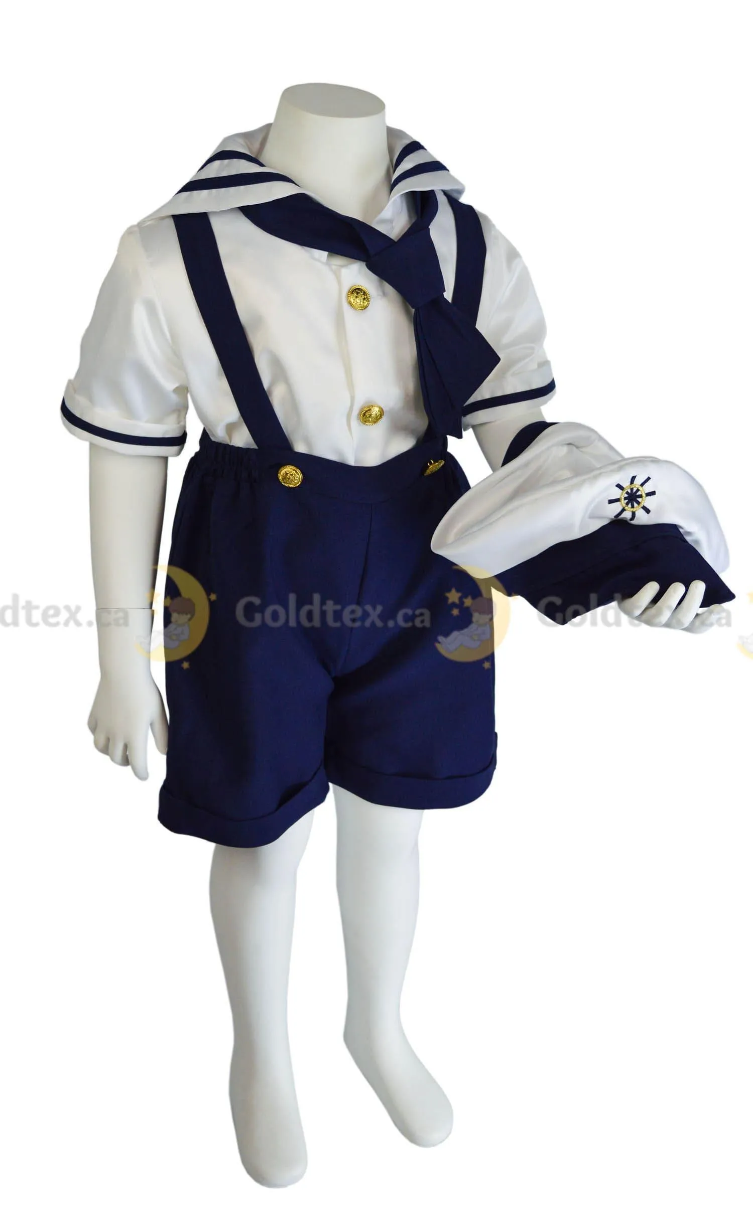 Formal Kids Wear 4-piece Marine Suit Set - Style 8012