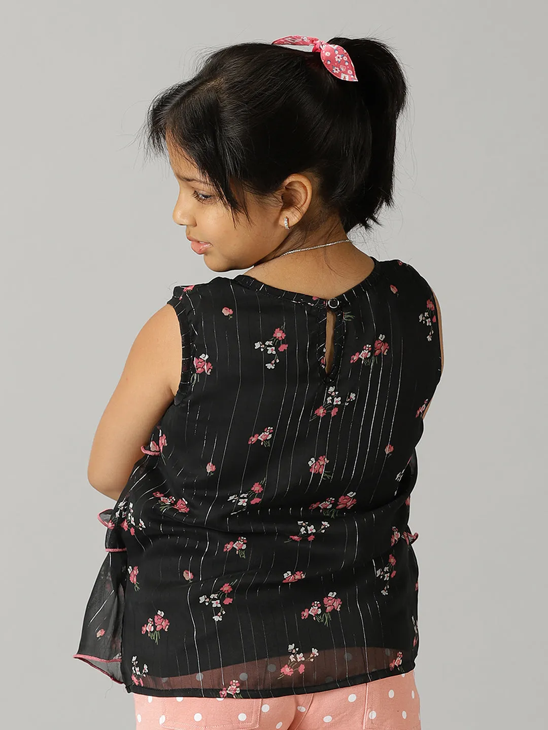 Girls Sleeveless Layered Top