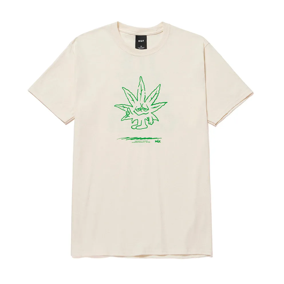 HUF EASY GREEN T-SHIRT  // NATURAL