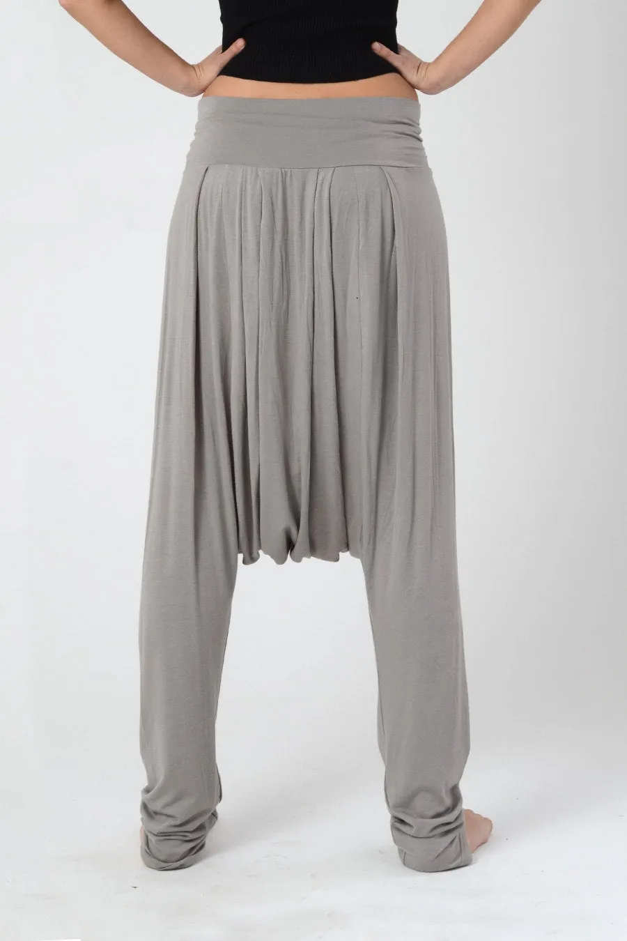 Light Grey Drop Crotch Harem Pants