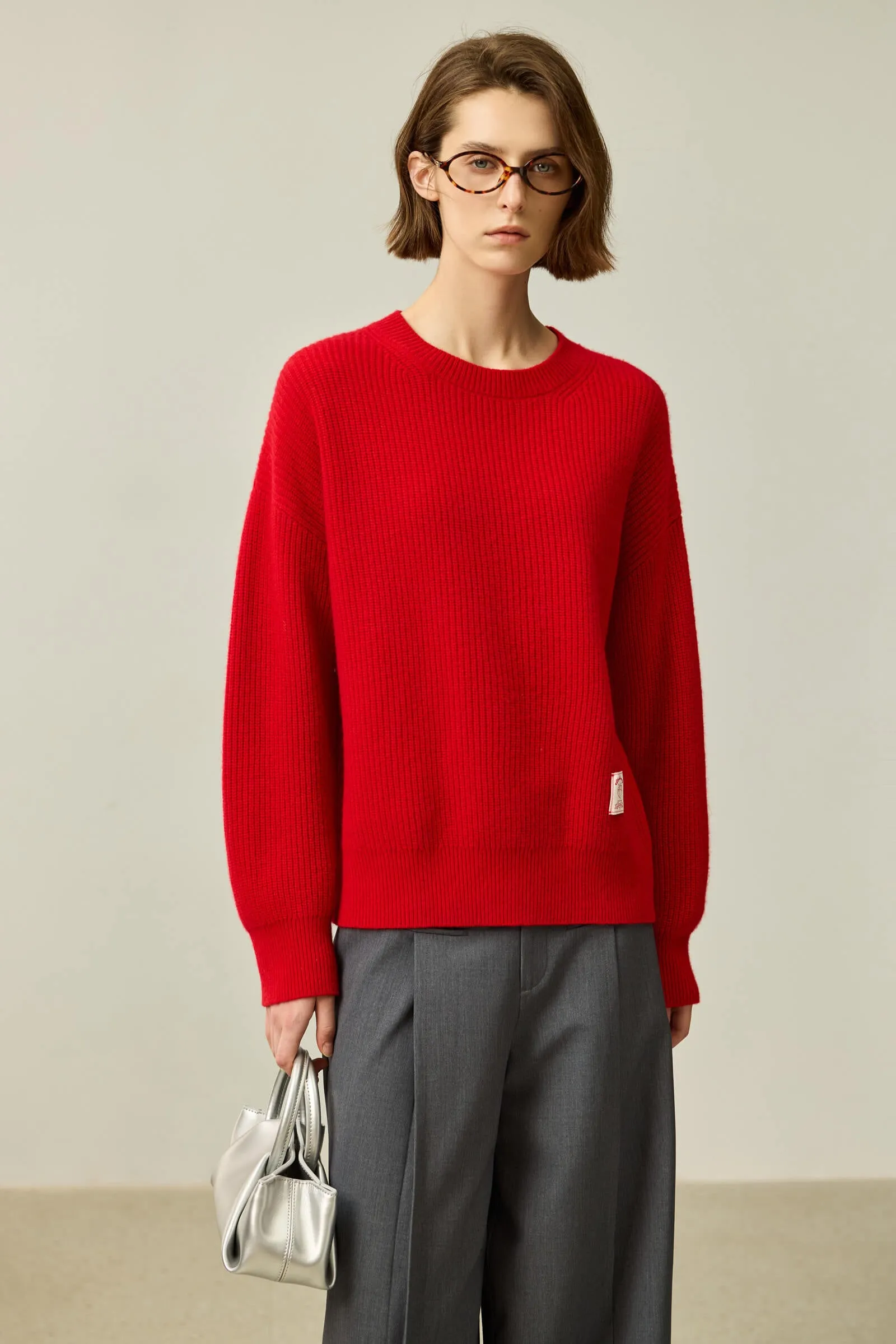 LILY Minimalist Lambswool Casual Sweater