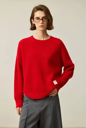 LILY Minimalist Lambswool Casual Sweater