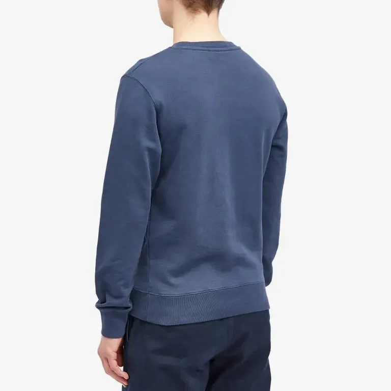 Maison Kitsune Fox Head Patch Crew Sweatshirt, dark blue