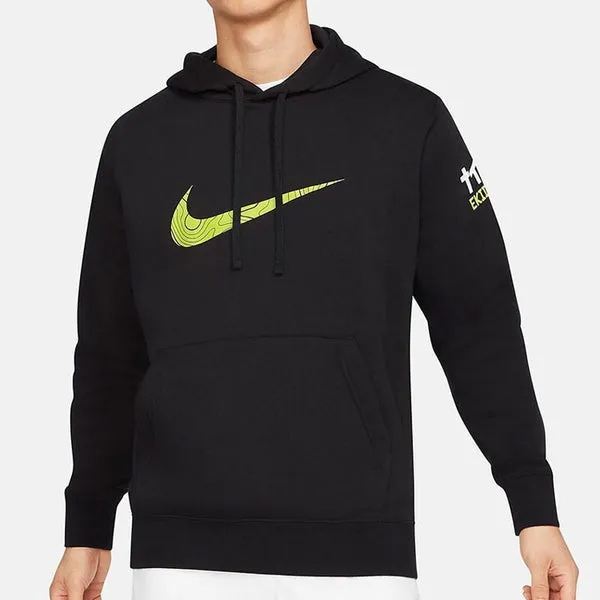 Men's Nike Logo Printing Sports Fleece Lined Black Sweatshirt