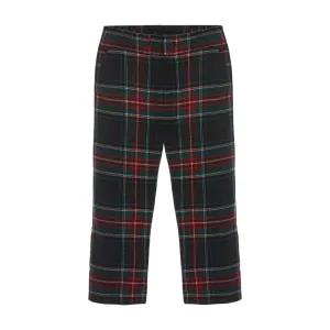 Patachou Baby to Youth Boys Navy & Green Tartan Pants