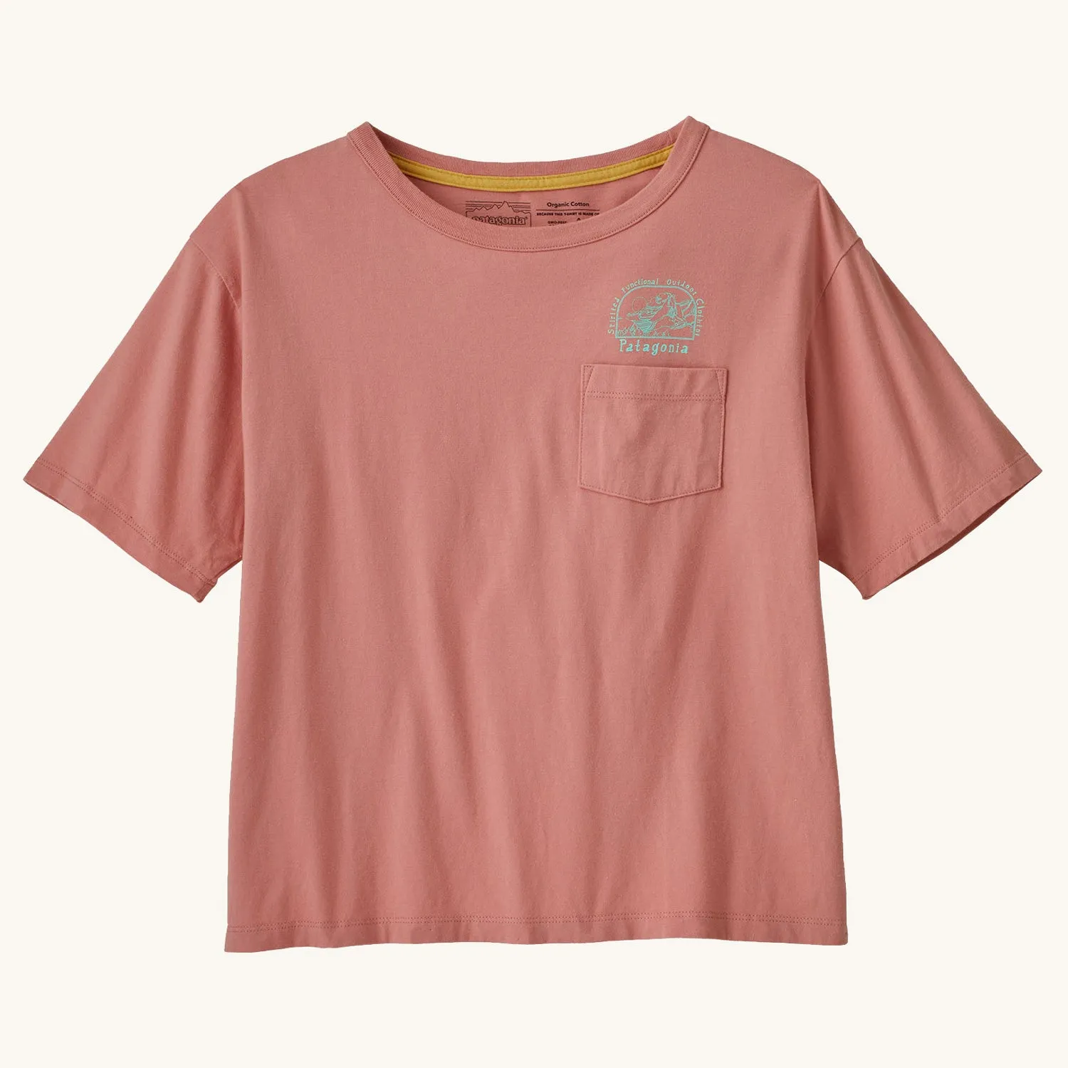 Patagonia Women's Lost and Found Organic Easy Cut Pocket Tee - Sunfade Pink