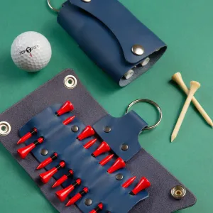 Personalised Leather Golf Tee Case - "T-Frog"