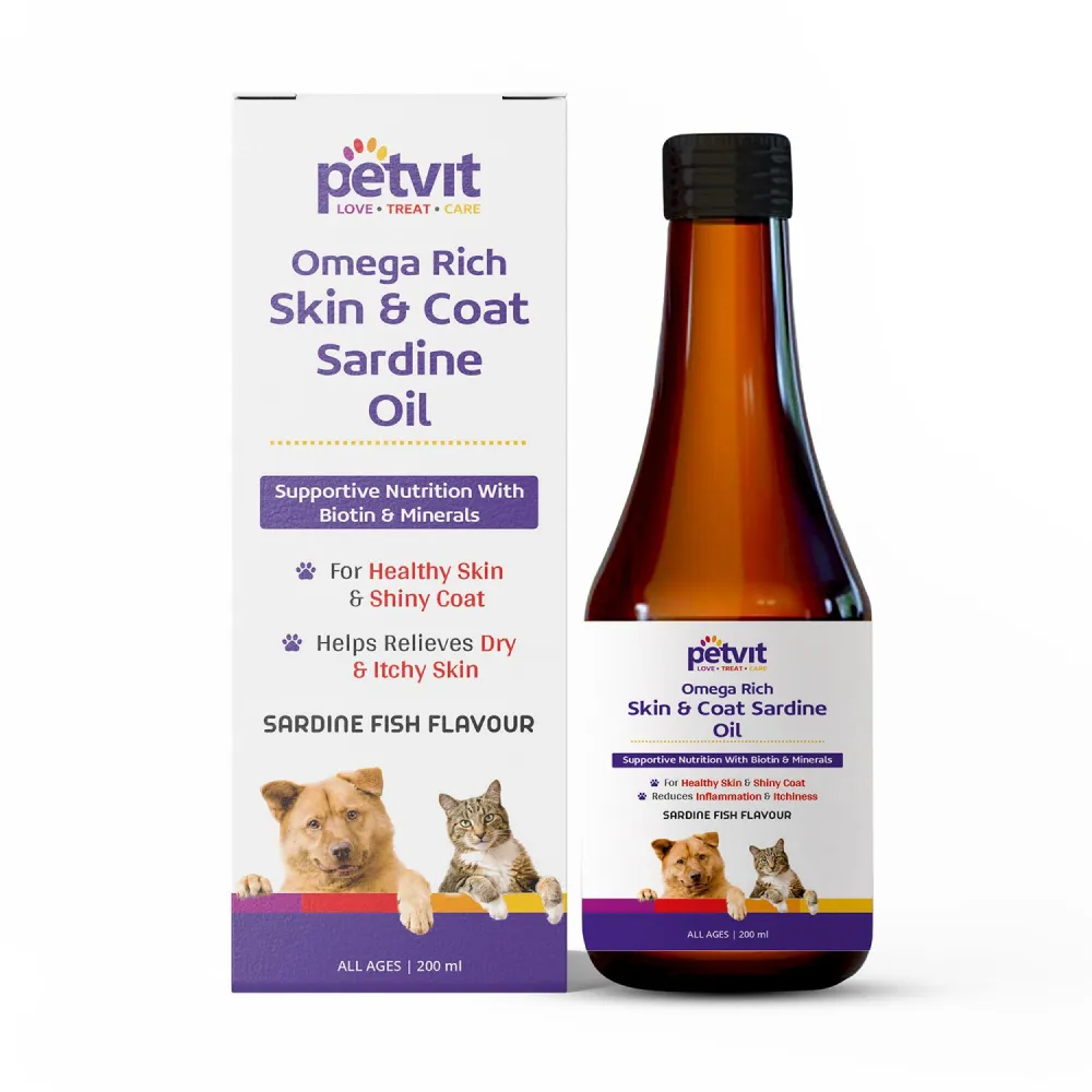 Petvit Omega Rich Skin & Coat Sardine Oil for Dogs and Cats