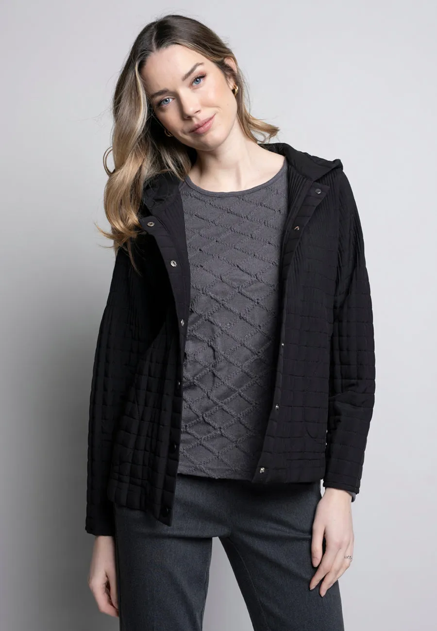 Pleated Hooded Jacket