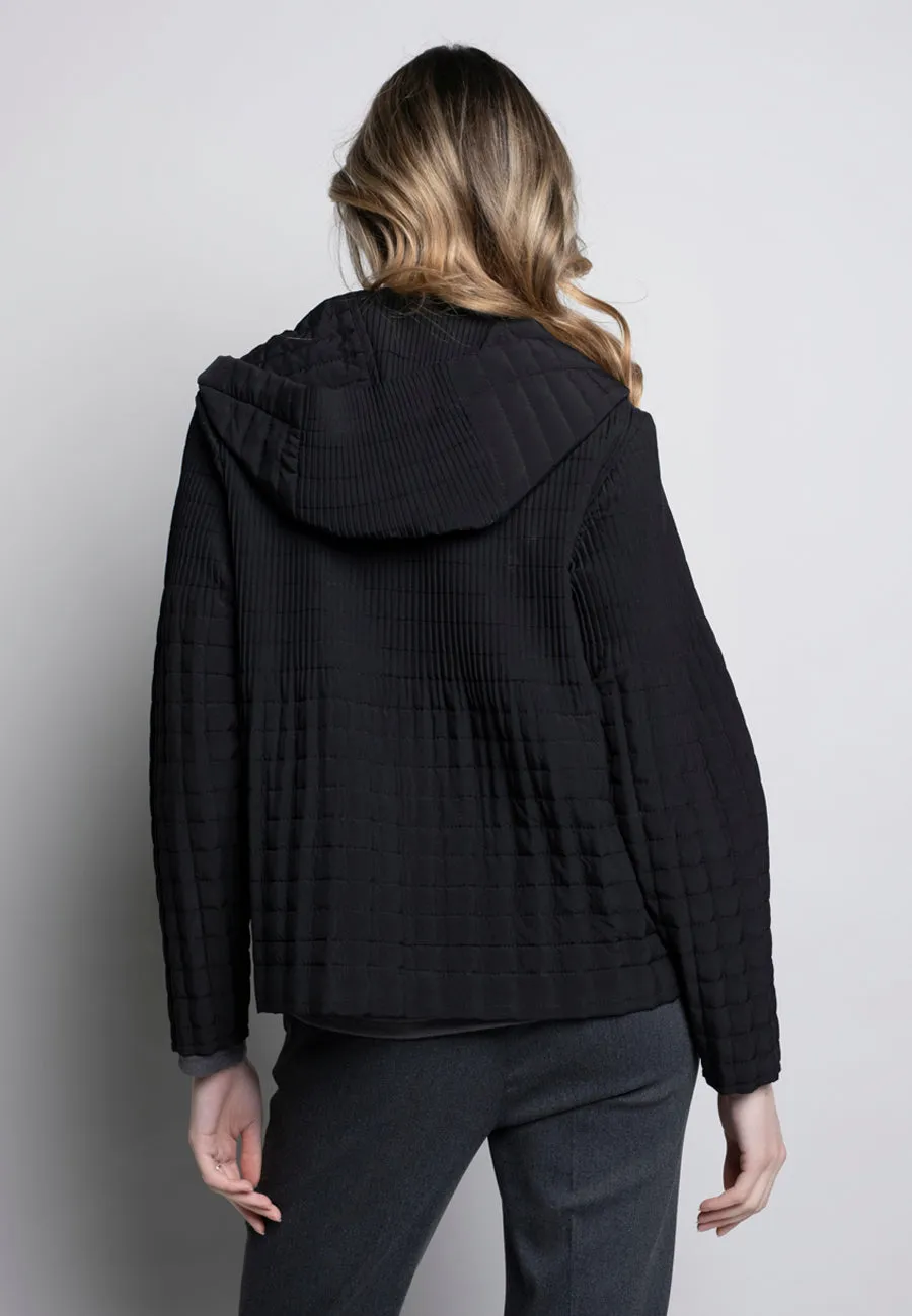 Pleated Hooded Jacket