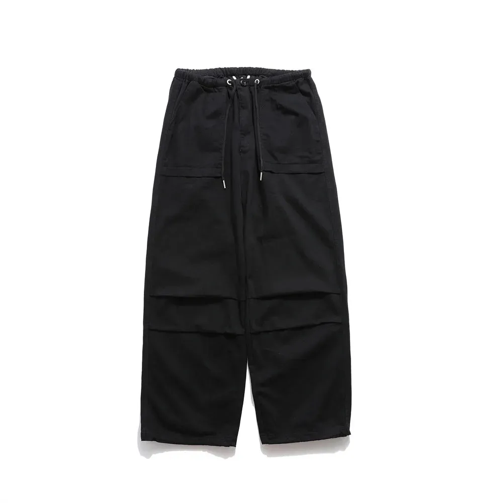 Pocket Cargo Joggers Pants with Drawstring Waist and Wide Leg