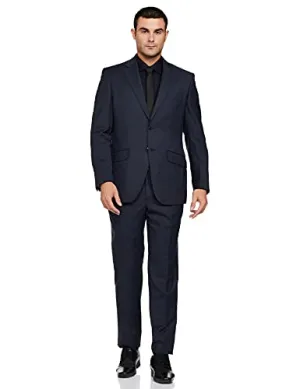 Raymond Wool Blend Men's Full Sleeve Contemporary FIT Fancy Blue Formal Suit (RPDC01744-B9 104)