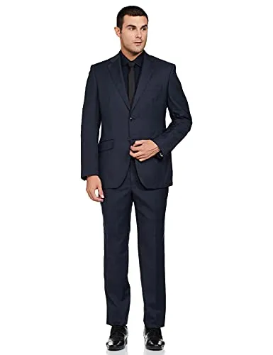 Raymond Wool Blend Men's Full Sleeve Contemporary FIT Fancy Blue Formal Suit (RPDC01744-B9 104)