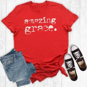 Red Amazing Grace Graphic Tee