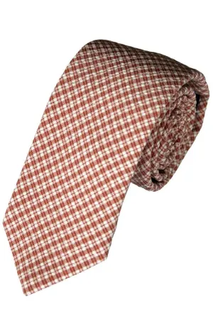 Red Print Wedding Tie - Brand New