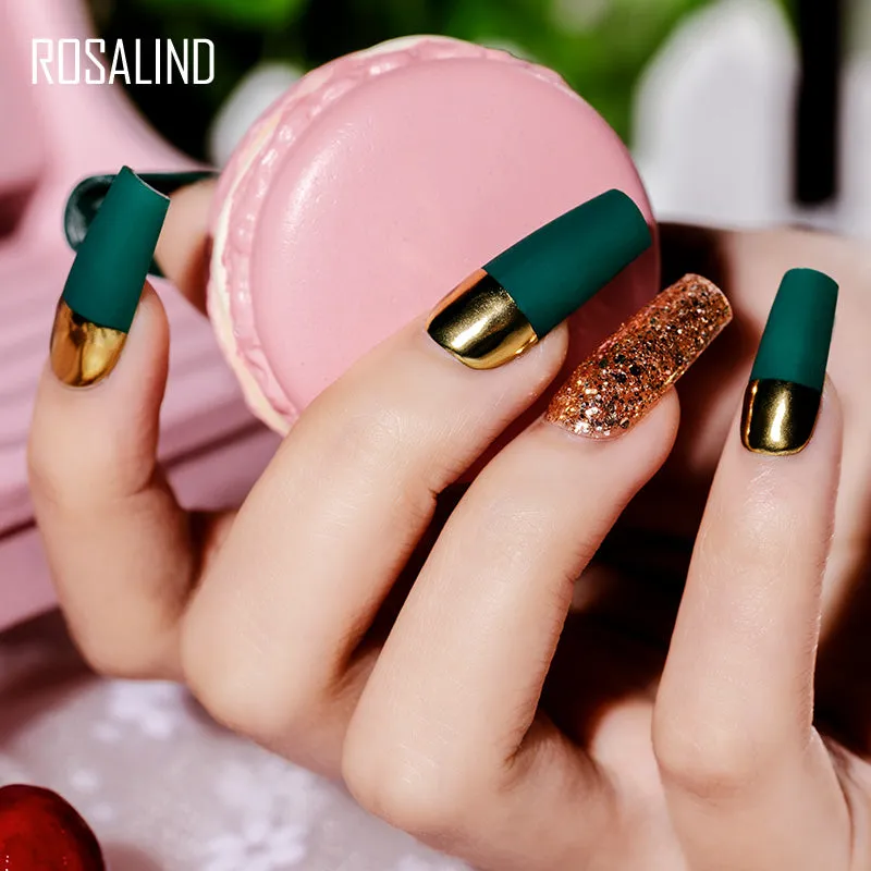 ROSALIND Mini Soak Off Top Coat&Base Coat 10PCS Set Bright For Nail Art Design LED/UV Lamp