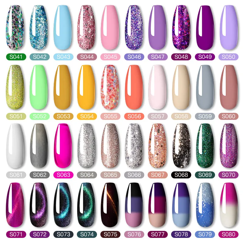 ROSALIND Mini Soak Off Top Coat&Base Coat 10PCS Set Bright For Nail Art Design LED/UV Lamp