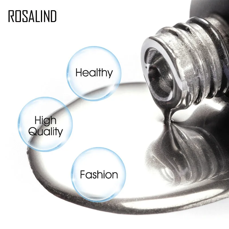 ROSALIND Mini Soak Off Top Coat&Base Coat 10PCS Set Bright For Nail Art Design LED/UV Lamp