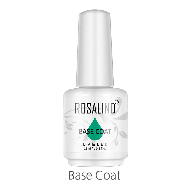 ROSALIND Nail Base Coat Gel Bright For Nail Art Design LED/UV Lamp