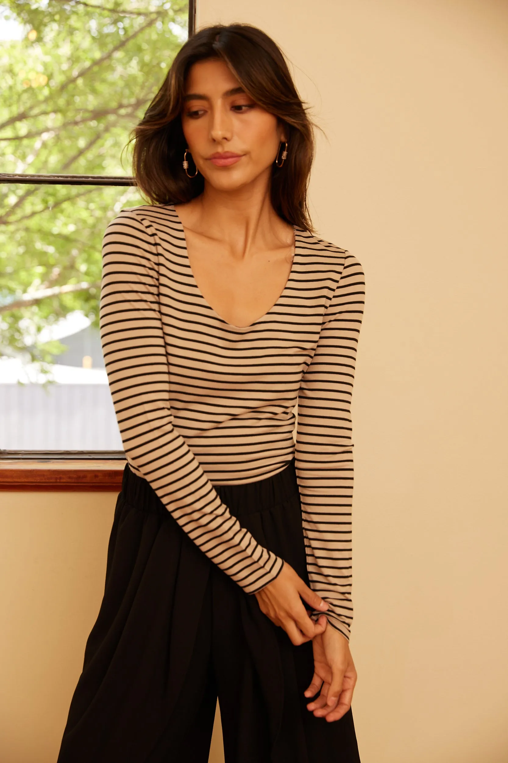 SALE - Siena Striped Knit Top