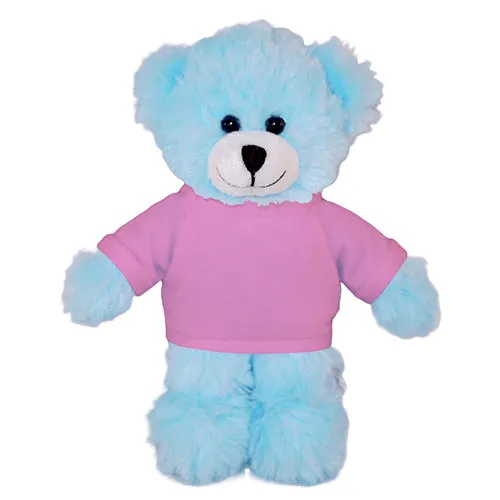 Soft Plush Blue Teddy Bear with Tee