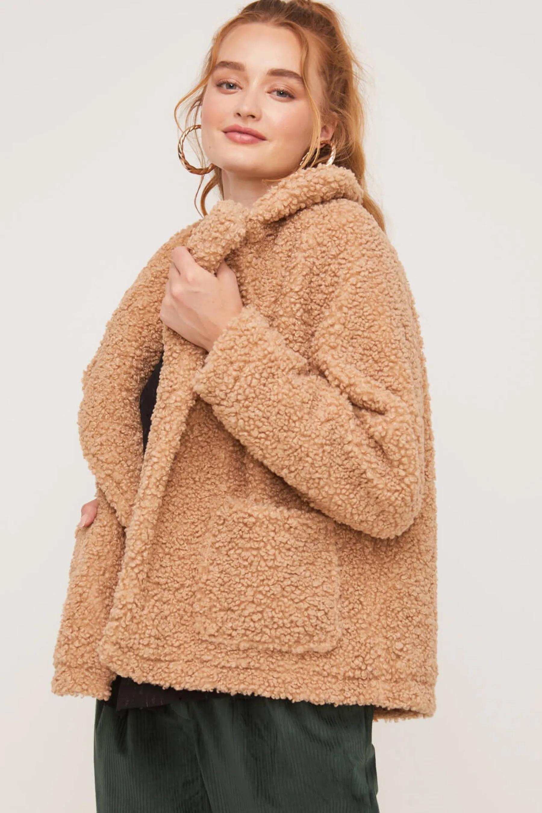 Taupe Sherpa Jacket