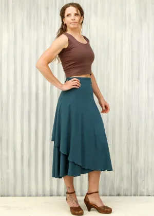 Teal Carolina Wrap Skirt