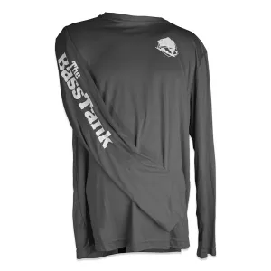 The Bass Tank® Long Sleeve Performance Fishing Shirt - Grey