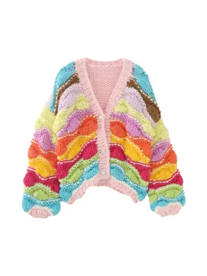 Winry Rainbow Knit Cardigan